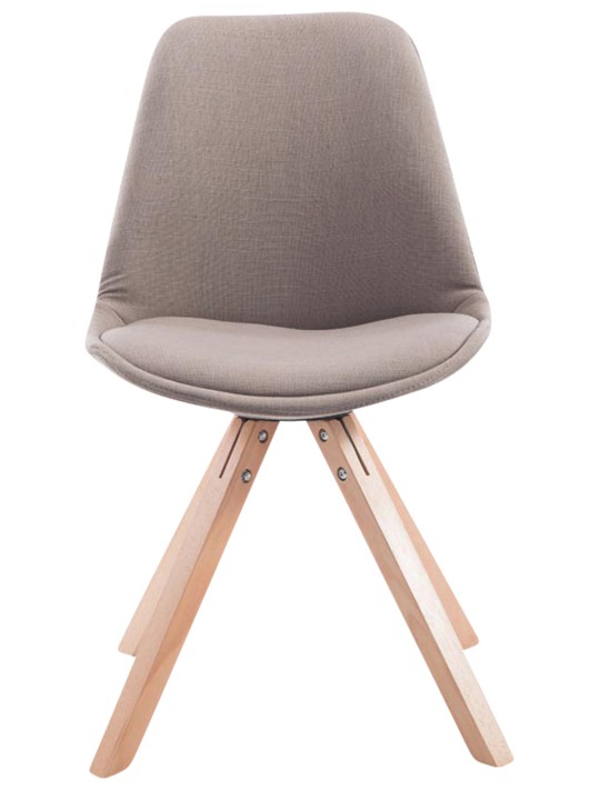 Set 4 scaune vizitator stofa Toulouse Square Natura, taupe