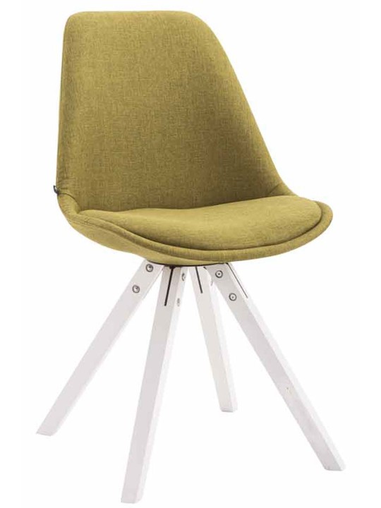 Set de 4 scaune vizitator Toulouse stofa Square, verde