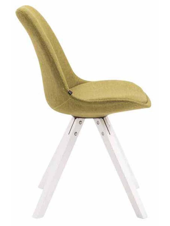 Set de 4 scaune vizitator Toulouse stofa Square, verde