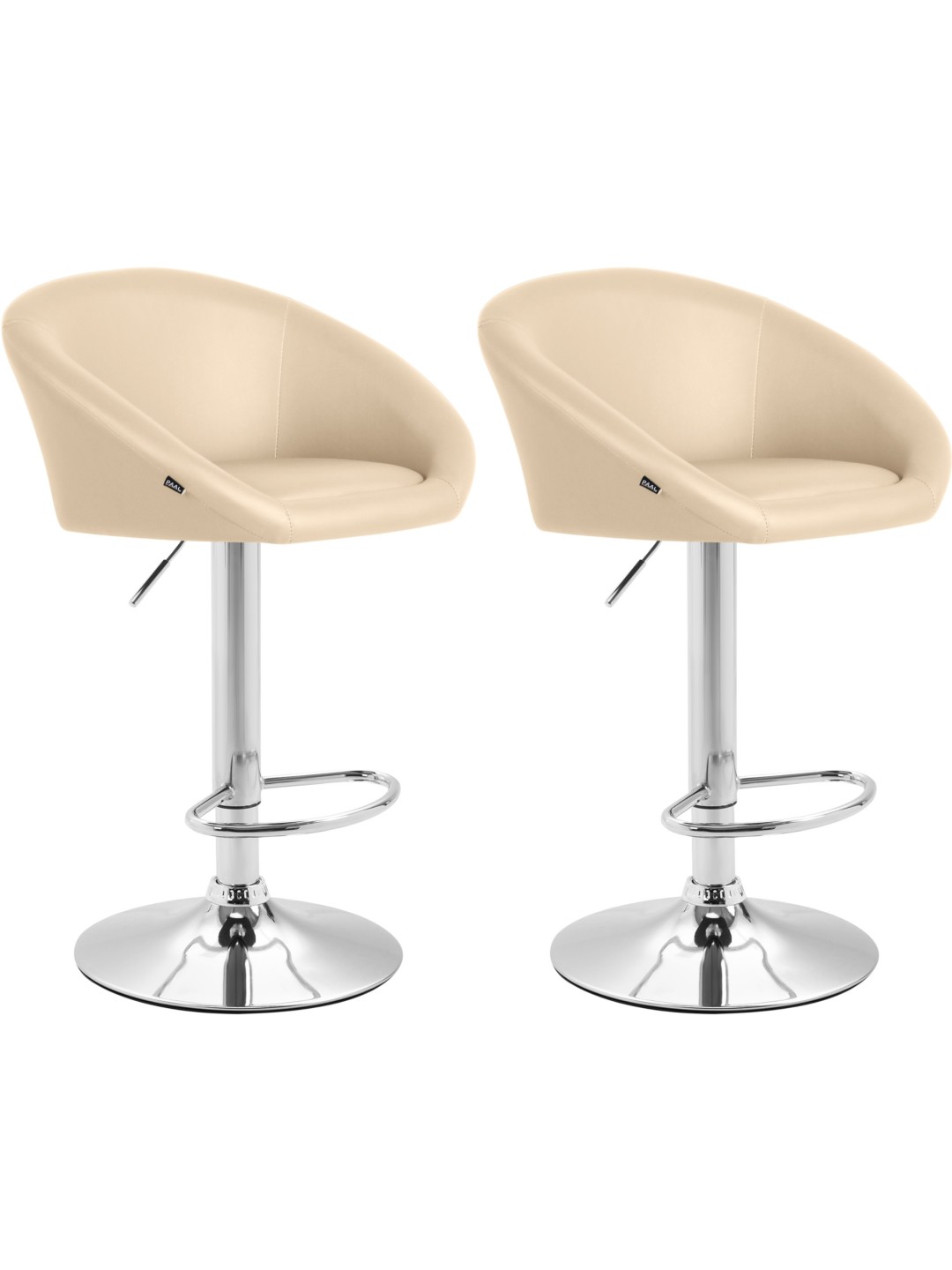 Set 2 scaune de bar Miami V2 imitatie piele C, crem