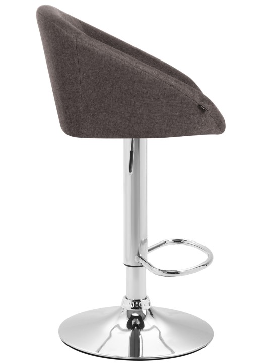 Set 2 scaune de bar Miami V2 stofa crom, gri închis