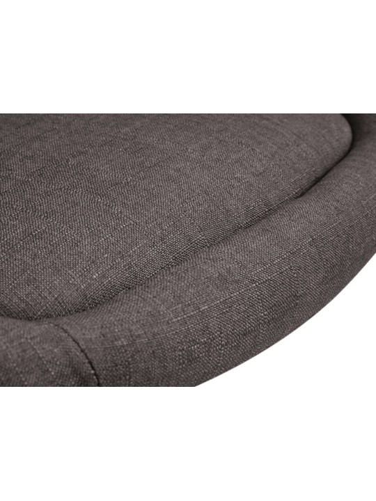 Set 2 scaune de bar Miami V2 stofa crom, gri închis