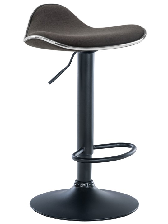 Scaun de bar din material Shanghai, gri închis