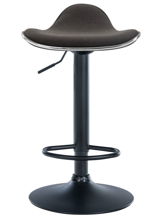 Scaun de bar din material Shanghai, gri închis