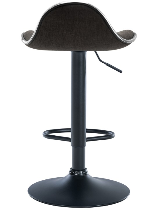 Scaun de bar din material Shanghai, gri închis