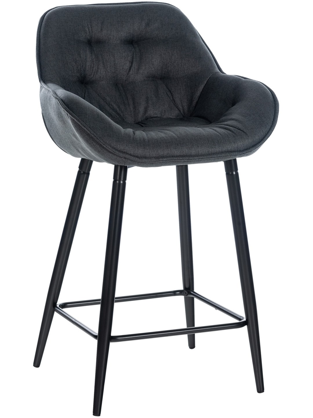 Scaun de bar țesătură Gibson, gri închis
