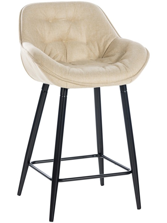 Scaun de bar țesătură Gibson, crem