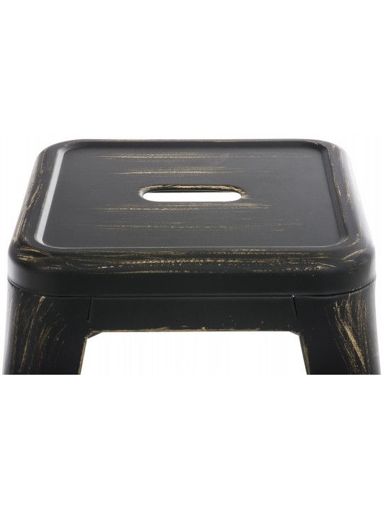 Set 4 taburete Armin, negru-auriu Set 4 taburete Armin, negru-auriu