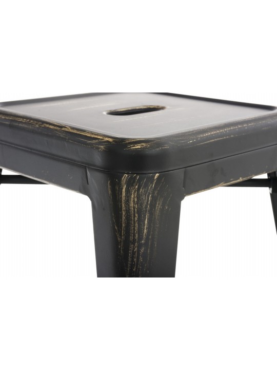 Set 4 taburete Armin, negru-auriu Set 4 taburete Armin, negru-auriu