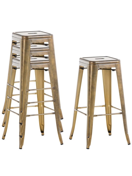 Set 2 scaune de bar Joshua V2, auriu