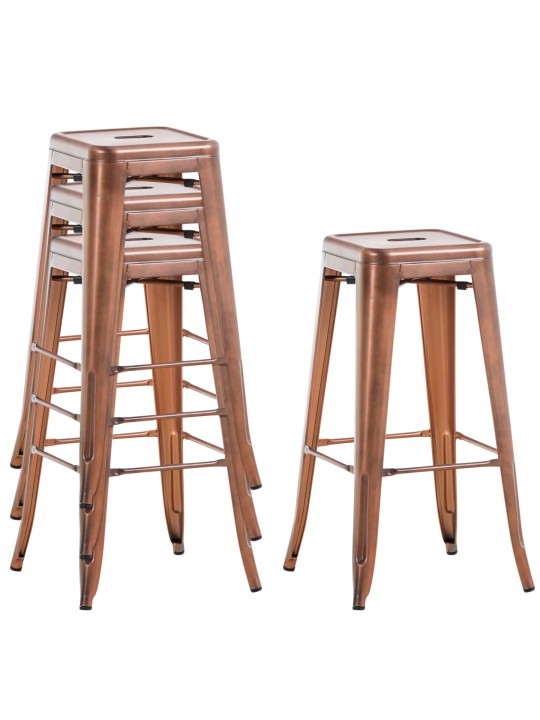 Set 2 scaune de bar Joshua V2, cupru