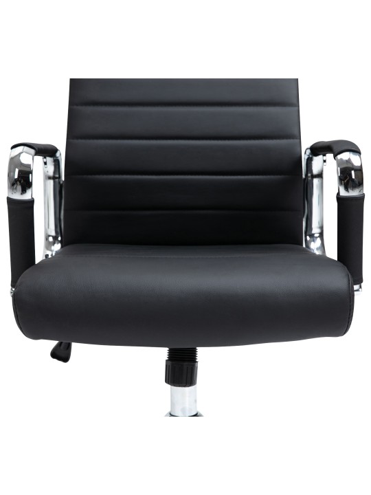 Scaun de birou Columbus piele naturala, negru