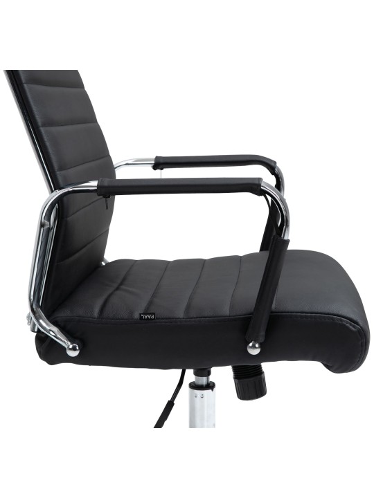 Scaun de birou Columbus piele naturala, negru