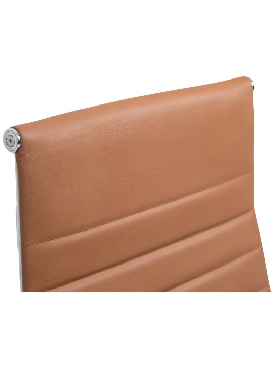 Scaun de birou Columbus piele naturala, maro deschis