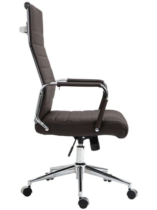 Scaun de birou Columbus piele naturala, maro