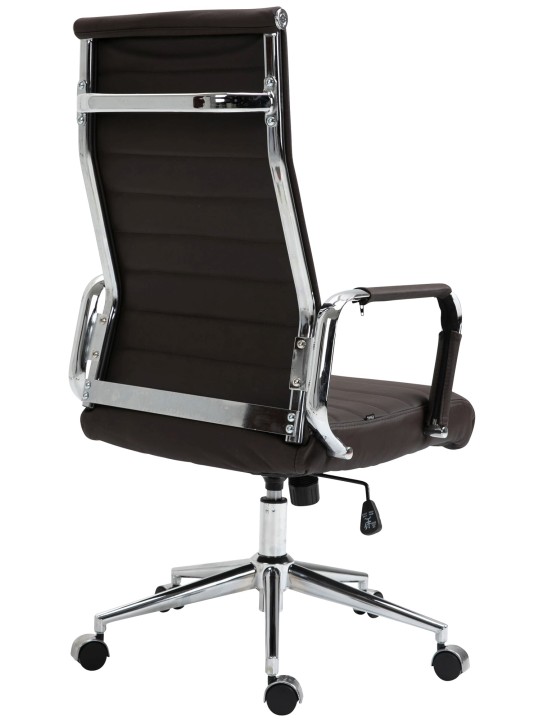 Scaun de birou Columbus piele naturala, maro