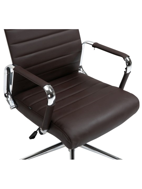 Scaun de birou Columbus piele naturala, maro