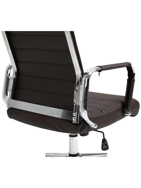 Scaun de birou Columbus piele naturala, maro