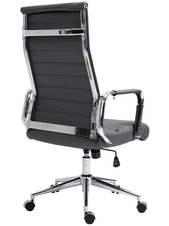 Scaun de birou Columbus piele naturala, gri