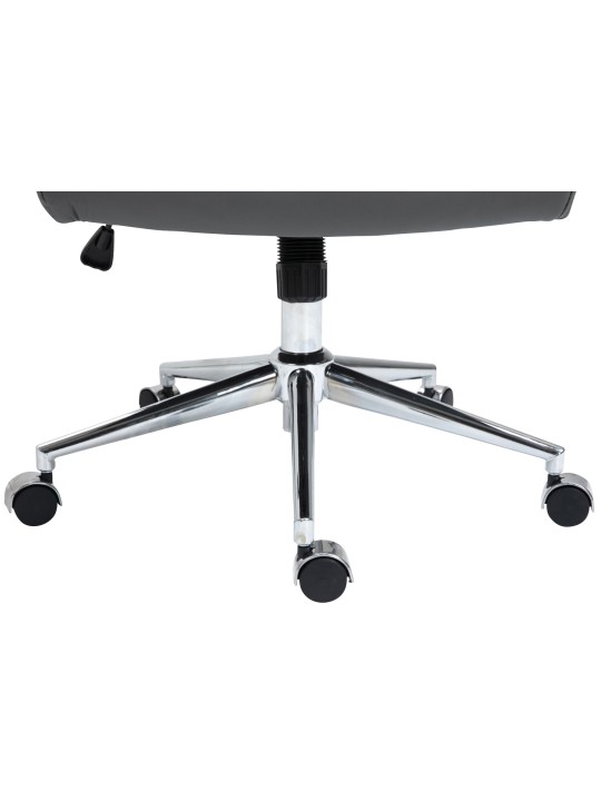 Scaun de birou Columbus piele naturala, gri