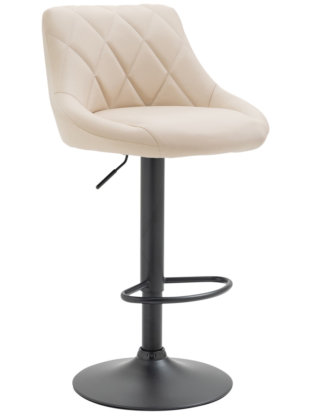 Scaun de bar Lazio imitatie piele, crem