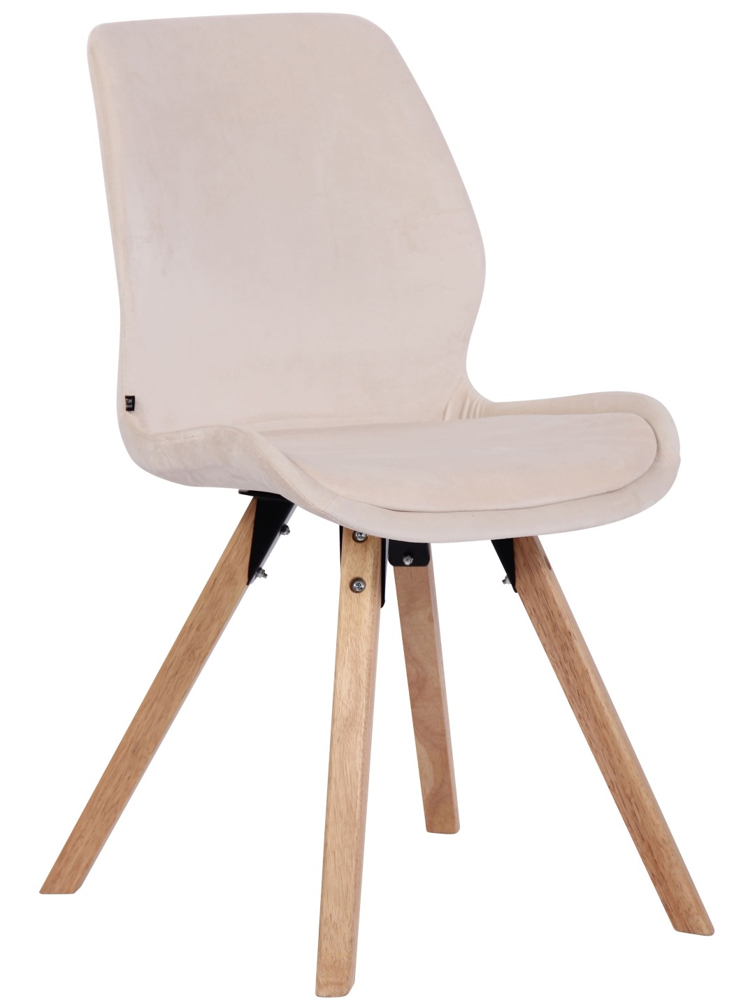 Scaun Luna Velvet, crem