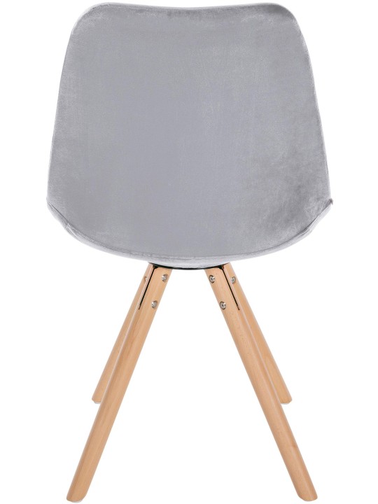 Scaun Sofia Velvet Round, gri deschis