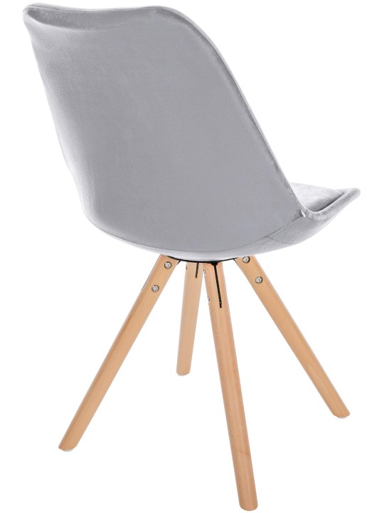 Scaun Sofia Velvet Round, gri deschis