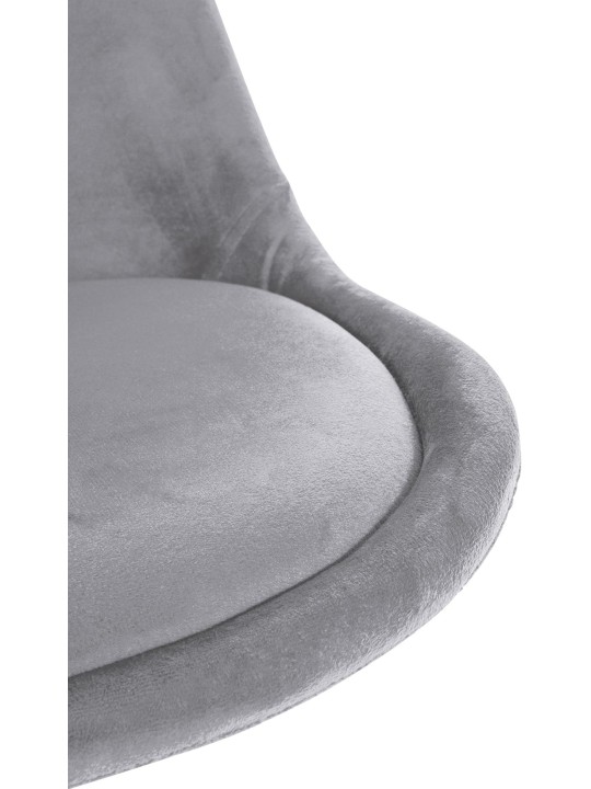 Scaun Sofia Velvet Round, gri deschis
