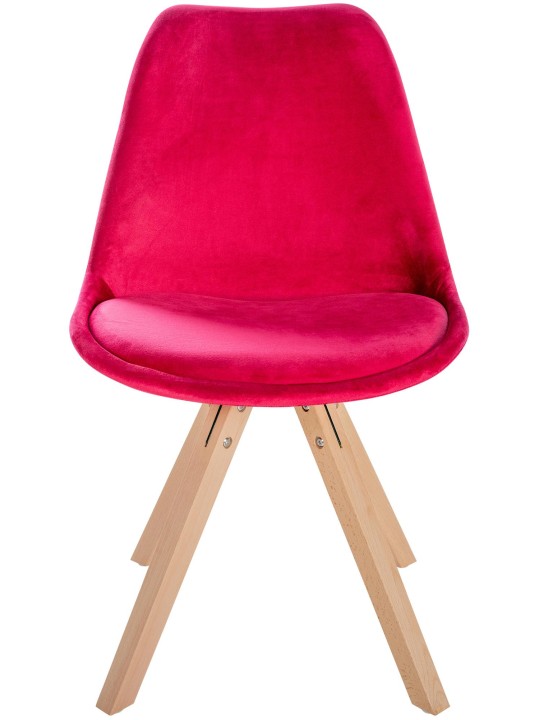 Scaun Sofia Velvet Square, roșu