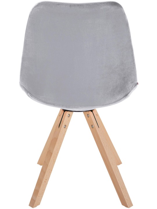Scaun Sofia Velvet Square, gri deschis