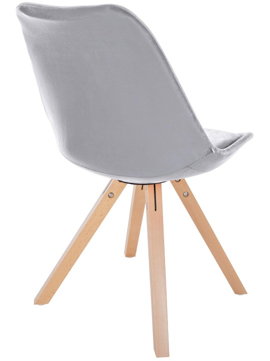 Scaun Sofia Velvet Square, gri deschis