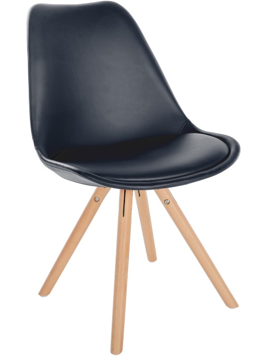 Scaun Sofia piele artificiala rotund, negru