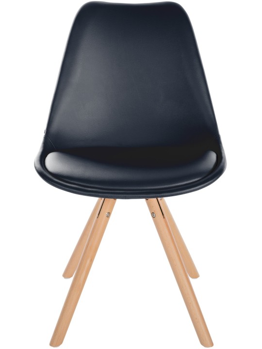 Scaun Sofia piele artificiala rotund, negru