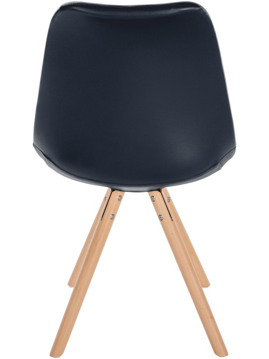 Scaun Sofia piele artificiala rotund, negru