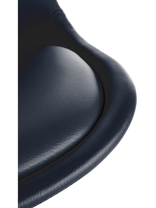 Scaun Sofia piele artificiala rotund, negru