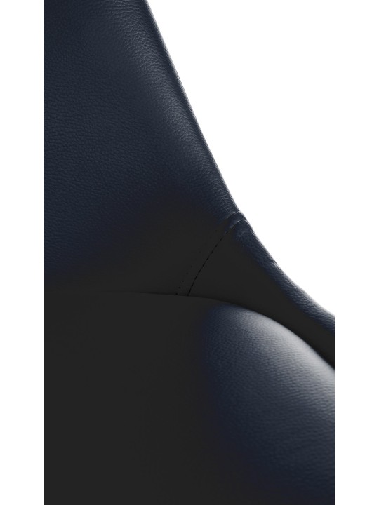 Scaun Sofia piele artificiala rotund, negru