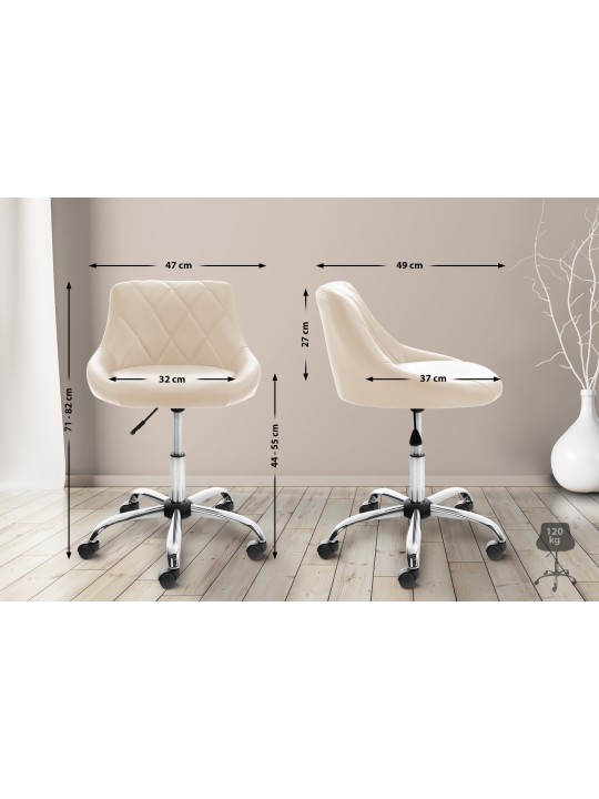 Scaun de lucru Lazio imitatie piele, crem Scaun de lucru Lazio imitatie piele, crem