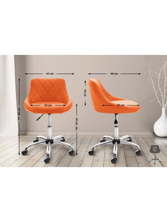 Scaun de lucru Lazio imitatie piele, portocaliu