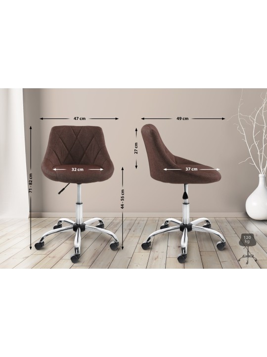 Scaun de lucru Tesatura Lazio, maro Scaun de lucru Tesatura Lazio, maro