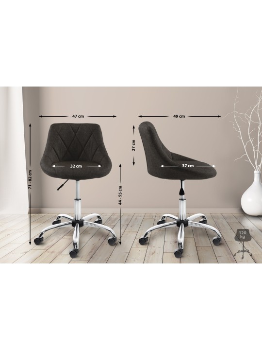 Scaun de lucru Tesatura Lazio, gri închis Scaun de lucru Tesatura Lazio, gri închis