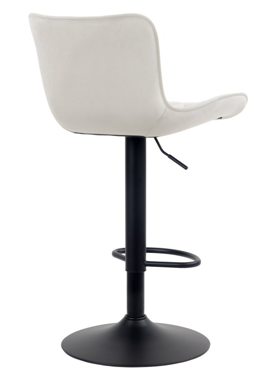 Scaun de bar Emma catifea, crem