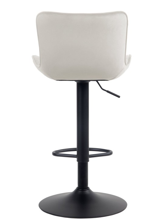 Scaun de bar Emma catifea, crem