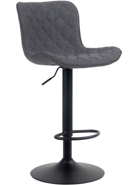 Scaun de bar Emma stofa, negru
