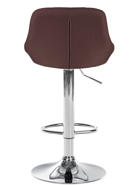 Scaun de bar Lazio stofa crom, maro