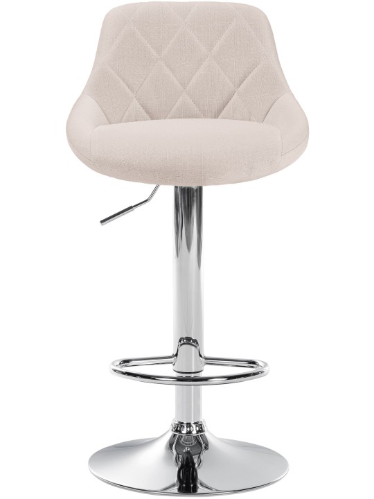 Scaun de bar Lazio stofa crom, crem