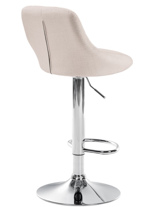 Scaun de bar Lazio stofa crom, crem