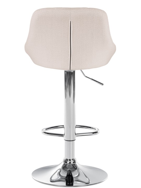 Scaun de bar Lazio stofa crom, crem