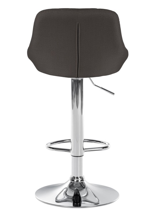 Scaun de bar Lazio stofa crom, gri închis