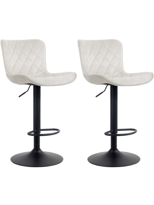 Set 2 scaune de bar Emma catifea, crem Set 2 scaune de bar Emma catifea, crem